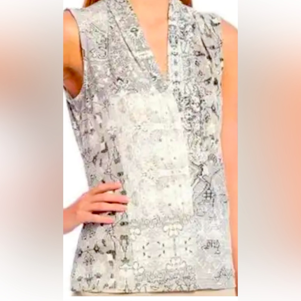 Calvin Klein Gray Asymmetrical Sleeveless Tank Top - Picture 1 of 4